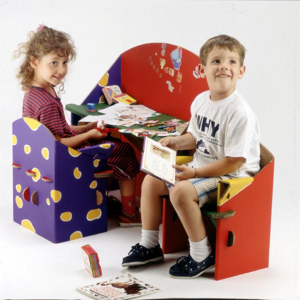 Cardboard furniture for kids